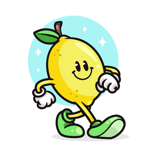 hand drawn lime-cartoon illustration